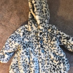 Infant furry Leopard print jacket